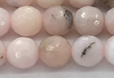 COP1712 15.5 inches 8mm faceted round natural pink opal beads