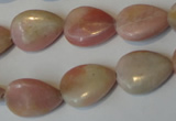 COP173 15.5 inches 13*18mm flat teardrop pink opal gemstone beads