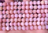 COP1742 15.5 inches 6mm faceted round natural pink opal beads