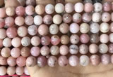 COP1749 15.5 inches 8mm round natural pink opal beads wholesale