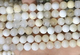 COP1755 15.5 inches 10mm round natural white opal gemstone beads