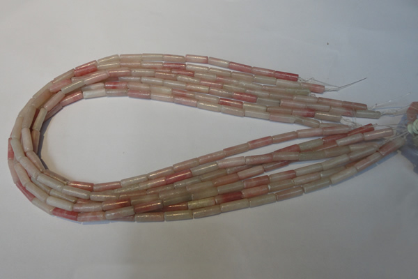 COP178 15.5 inches 4*13mm tube pink opal gemstone beads wholesale