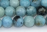 COP1790 15.5 inches 6mm round blue opal gemstone beads