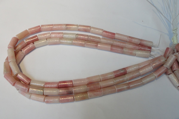 COP180 15.5 inches 8*16mm tube pink opal gemstone beads wholesale