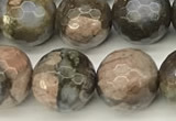 COP1811 15 inches 8mm faceted round grey opal beads