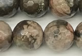 COP1812 15 inches 10mm faceted round grey opal beads