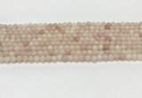 COP1820 15.5 inches 4mm round Chinese pink opal gemstone beads wholesale