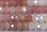 COP1853 15 inches 2*3mm faceted rondelle pink opal beads