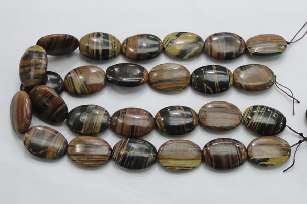 COP217 15.5 inches 22*30mm oval natural brown opal gemstone beads