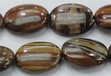 COP233 15.5 inches 18*25mm oval natural brown opal gemstone beads