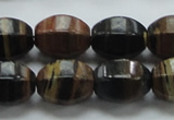 COP240 15.5 inches 13*18mm faceted rice natural brown opal gemstone beads