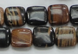 COP244 15.5 inches 14*14mm square natural brown opal gemstone beads