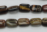 COP248 15.5 inches 10*14mm rectangle natural brown opal gemstone beads