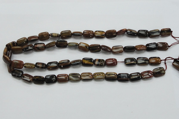 COP248 15.5 inches 10*14mm rectangle natural brown opal gemstone beads