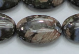 COP257 15.5 inches 20*30mm oval natural grey opal gemstone beads