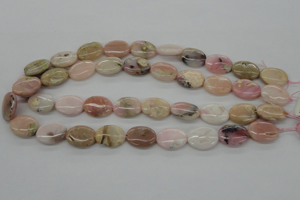 COP26 15*20mm oval natural pink opal gemstone beads Wholesale