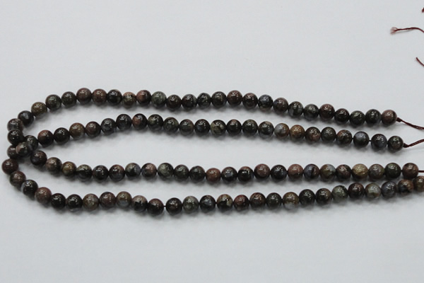 COP265 15.5 inches 8mm round natural grey opal gemstone beads