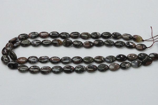 COP269 15.5 inches 10*14mm oval natural grey opal gemstone beads