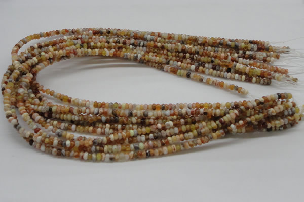 COP301 15.5 inches 2*4mm rondelle brandy opal gemstone beads wholesale