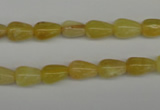 COP337 15.5 inches 6*9mm teardrop yellow opal gemstone beads