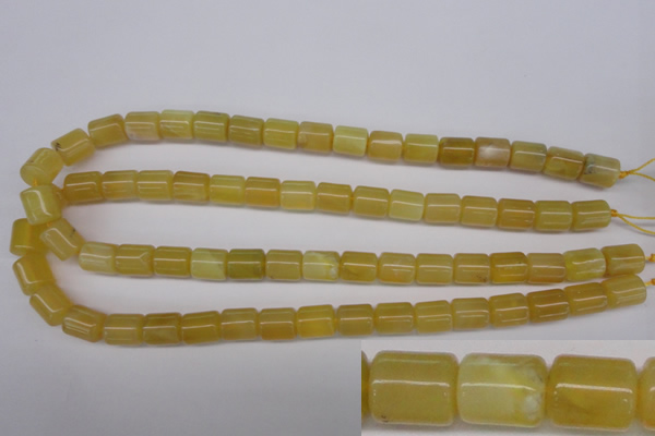 COP339 15.5 inches 10*12mm tube yellow opal gemstone beads