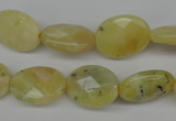 COP343 15.5 inches 13*18mm faceted oval yellow opal gemstone beads