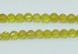 COP353 15.5 inches 6mm faceted round yellow opal gemstone beads wholesale