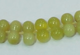 COP355 15.5 inches 8*16mm bone shape yellow opal gemstone beads