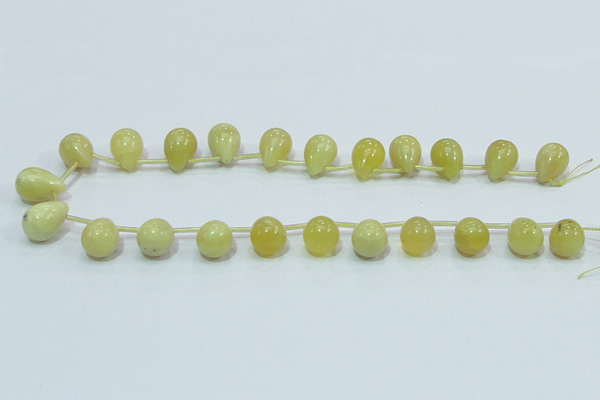 COP357 15.5 inches 13*18mm teardrop yellow opal gemstone beads