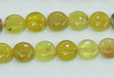 COP359 15.5 inches 10mm coin yellow opal gemstone beads wholesale