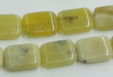 COP373 15.5 inches 13*18mm rectangle yellow opal gemstone beads