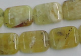 COP374 15.5 inches 15*20mm rectangle yellow opal gemstone beads