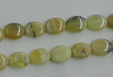 COP375 15.5 inches 8*10mm oval yellow opal gemstone beads wholesale