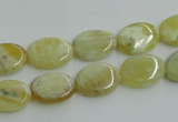 COP376 15.5 inches 10*14mm oval yellow opal gemstone beads wholesale