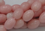 COP409 15.5 inches 10*14mm rice Chinese pink opal gemstone beads