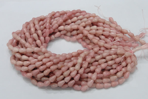 COP411 15.5 inches 6*10mm teardrop Chinese pink opal gemstone beads