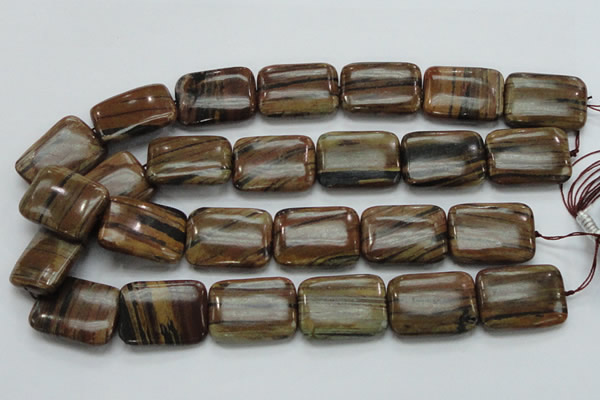 COP434 15.5 inches 22*30mm rectangle natural brown opal gemstone beads