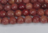 COP441 15.5 inches 4mm faceted round African blood jasper beads