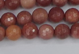 COP442 15.5 inches 6mm faceted round African blood jasper beads