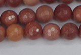 COP443 15.5 inches 8mm faceted round African blood jasper beads