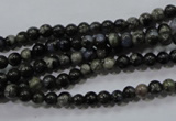 COP451 15.5 inches 4mm round natural grey opal gemstone beads