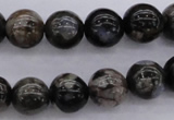 COP453 15.5 inches 8mm round natural grey opal gemstone beads