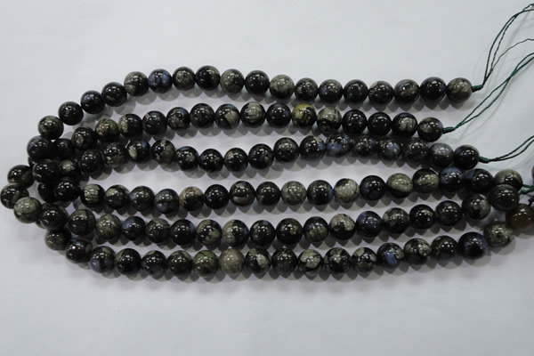 COP454 15.5 inches 10mm round natural grey opal gemstone beads