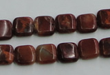 COP525 15.5 inches 10*10mm square red opal gemstone beads wholesale