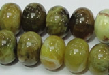 COP552 15.5 inches 15*20mm rondelle yellow & green natural opal beads