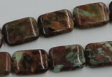 COP610 15.5 inches 13*18mm rectangle green opal gemstone beads