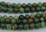 COP651 15.5 inches 6mm round green opal gemstone beads wholesale