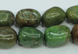 COP672 15.5 inches 12*16mm nuggets green opal gemstone beads