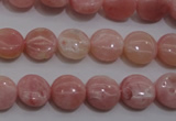 COP77 15.5 inches 10mm flat round natural pink opal gemstone beads