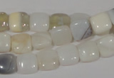 COP909 15.5 inches 10*10mm square natural white opal gemstone beads